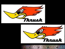 THRUSHGlasspack Mufflers - Set of 2 Original Vintage 70's Racing Decal/Stickers