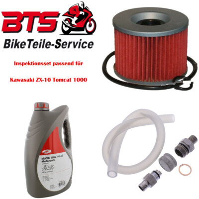 Sparset 4L Öl, Filter, Ablassschraube passend für Kawasaki ZX-10 Tomcat 1000 11