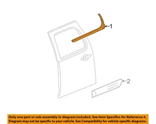 GM OEM Rear Window/Door-Belt Molding Weatherstrip Left 22774086