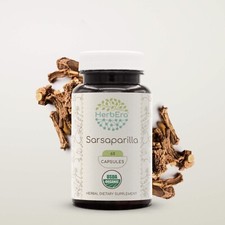 HerbEra Sarsaparilla 60/120 Capsules, 500 mg, Organic Hemidesmus indicus