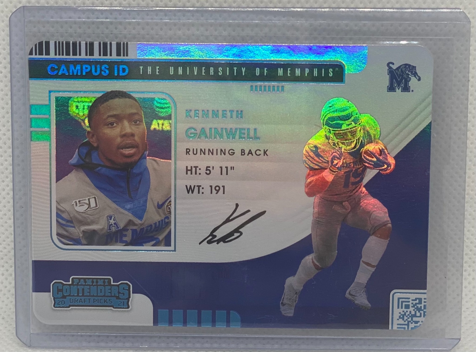 KENNETH GAINWELL 2021 PANINI CONTENDERS DRAFT PICKS CAMPUS ID SSP RC #14