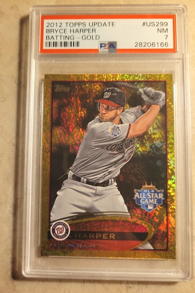 2012 TOPPS UPDATE #US299 BRYCE HARPER ROOKIE ALL-STAR GOLD PSA 7 