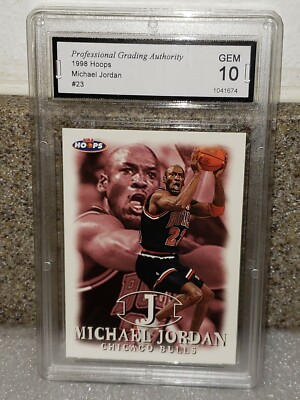  HOF MICHAEL JORDAN   1998 HOOPS #23 GEM   MINT 10   