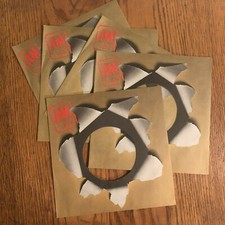 A M 45 RPM COMPANY SLEEVES, FIVE TOTAL , USED 7 " ORIGINAL, VERY NICE
