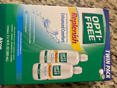 Opti-Free 2PK Replenish Multi-Purpose Disinfecting Solution w Lens Case 10oz