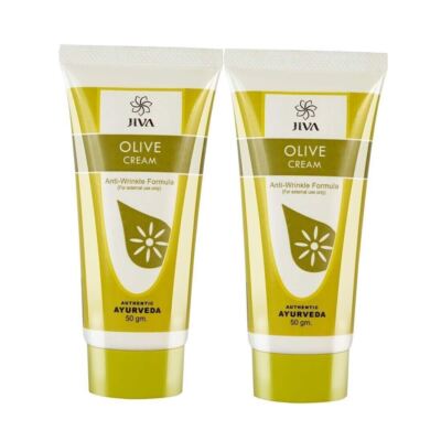 Jiva Ayurveda Olive Cream | Anti wrinkle (50 gm)_Pack of 2