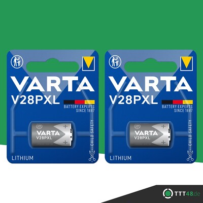 2 x Varta V28PXL Lithium 6V Foto Batterie 6231 170mAh 2CR1/3N/K28L 