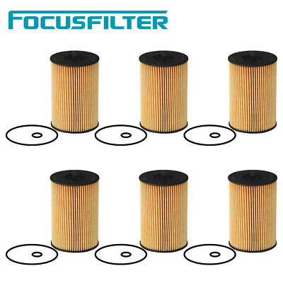 6×Oil filter and gasket for VW Audi 1.6 2.0 TDI HU7020Z | 03N115466 | 03N1155