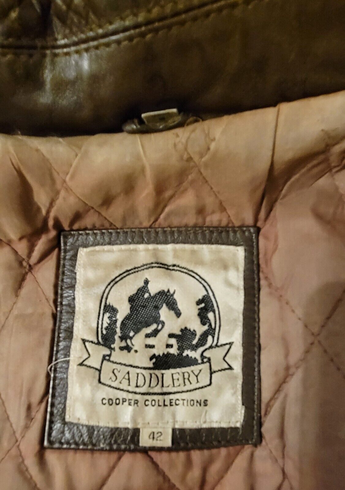 Vintage Saddlery Cooper Brown Bomber Type Leather… - image 6