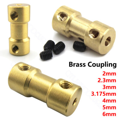 2.3mmx3.17mm Brass Shaft Coupling Coupler Motor Transmission Motor