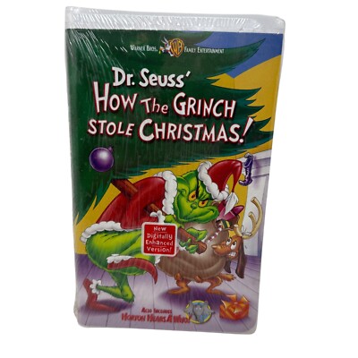 NIP How the Grinch Stole Christmas (VHS, 2000, Clam Shell Sealed