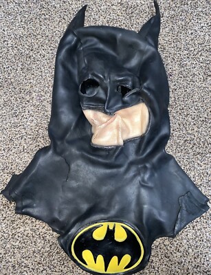 1992 Batman (1989) Michael Keaton Latex Mask Cowl Morris