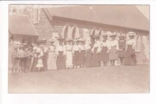 Church Group with Big Hats RPPC