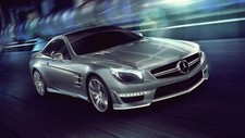 Cars roads vehicles mercedes benz mercedes sl 65 Desk Mat Stitched