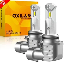 OXILAM 9006 HB4 LED Fog Light Bulbs High Low Beam DRL 6000K White 4000LM Bright