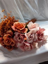 Artificial Flower Lot- 2 Multicolor NWT Rose Picks And A NWOT Dried Hill Bundle