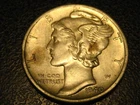 Photo of a 1940-D Mercury Dime from an eBay listing that sold on Jul 22, 2026