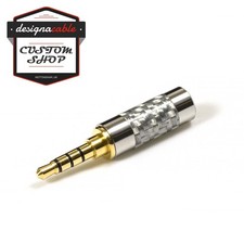 3.5mm 4 Pole TRRS Plug Male Audio Connector. Gold Plated Pins