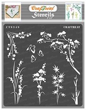 Reusable Wildflower Stencils for Painting on Wood, Canvas, Paper, Fabric,