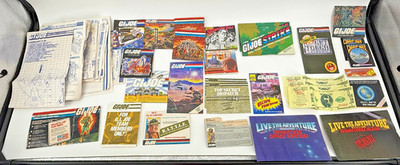 Vintage GI Joe Huge Lot of Paperwork - Manuals, Instructions, Info Cobra 59+ Pcs