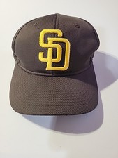 San Diego Padres Youth MLB 42 Adjustable Baseball Cap Brown and Yellow Logo