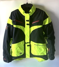 FIRSTGEAR TPG Monarch Motorcycle Armor Jacket Women XL High-Viz Chartreuse/Black