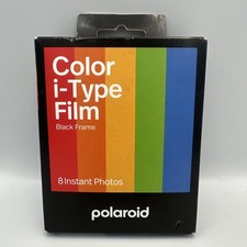 Polaroid I-Type Color Film, 8 Photo Cartridge, Black Frame/Boarder Wear On Box 