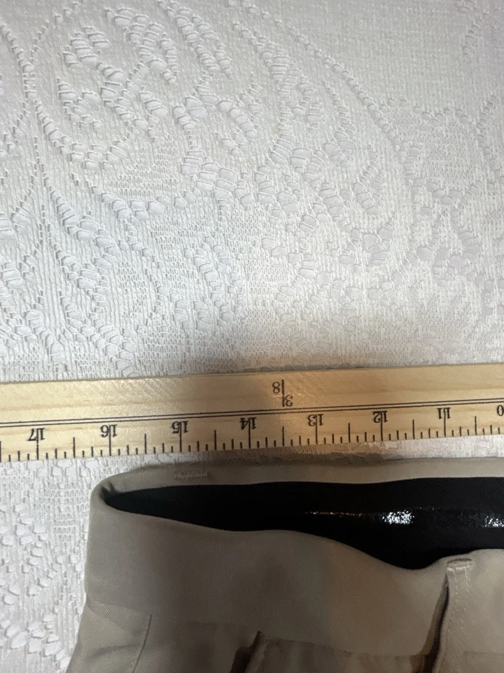 Pantalones Cortos de Golf Tek Gear Para Hombres 32 Beige Poliéster Sólido Elastizados Frente Plano Foto 2 de 4