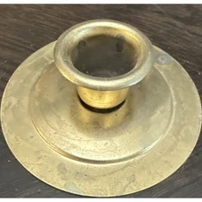 Vintage Brass Candle Holder Round Base Home Decor Table Centerpiece