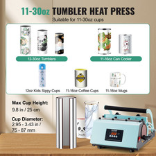 Tumbler Heat Press Machine, 11-30oz Mug Press, Heat Up Fast and Even, Green