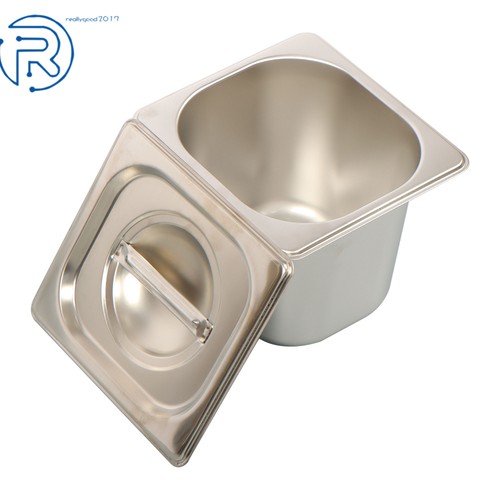 6Pcs Hotel Pans 1/6 Size 6" Deep With Lid Stainless Steel with Non-Stick Coating - Picture 8 of 15