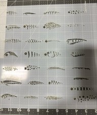 29 Effects FISHING LURE PAINTING AIRBRUSH Paint STENCILS Stencil 12x12 fish bait