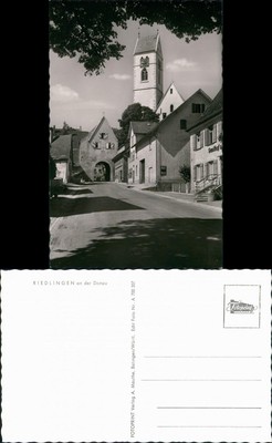 Ansichtskarte Riedlingen Straßen Ansicht Partie an einem Gasthof 1955
