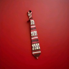 Chez Roffe New York Necktie Mens Burgundy 100 Silk Textured Made in USA