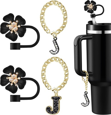 #ad Straw Covers for Stanley Cup Accessories: Black Decorations for Stanley 30 oz $15.99