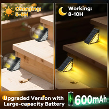 Solar Step Lights for Outside, Solar Stair Lights Outdoor Waterproof, Deck St...