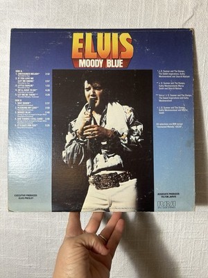 Elvis Moody Blue Vinyl LP Record Album, RCA Records Case/worn Record/great