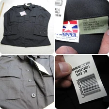 Propper Uniform Shirt Mens Small Black BDU Pockets Reinforced Military Elbow NEW