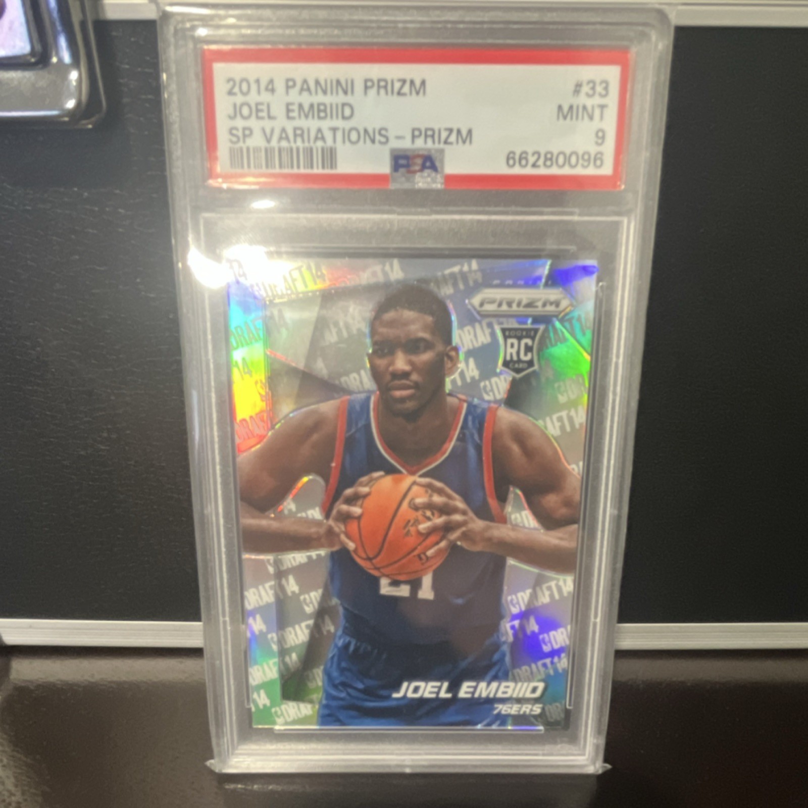 Panini Prizm Joel Embiid #33 Silver Prizm Rookie PSA 9 2014-15 76ers