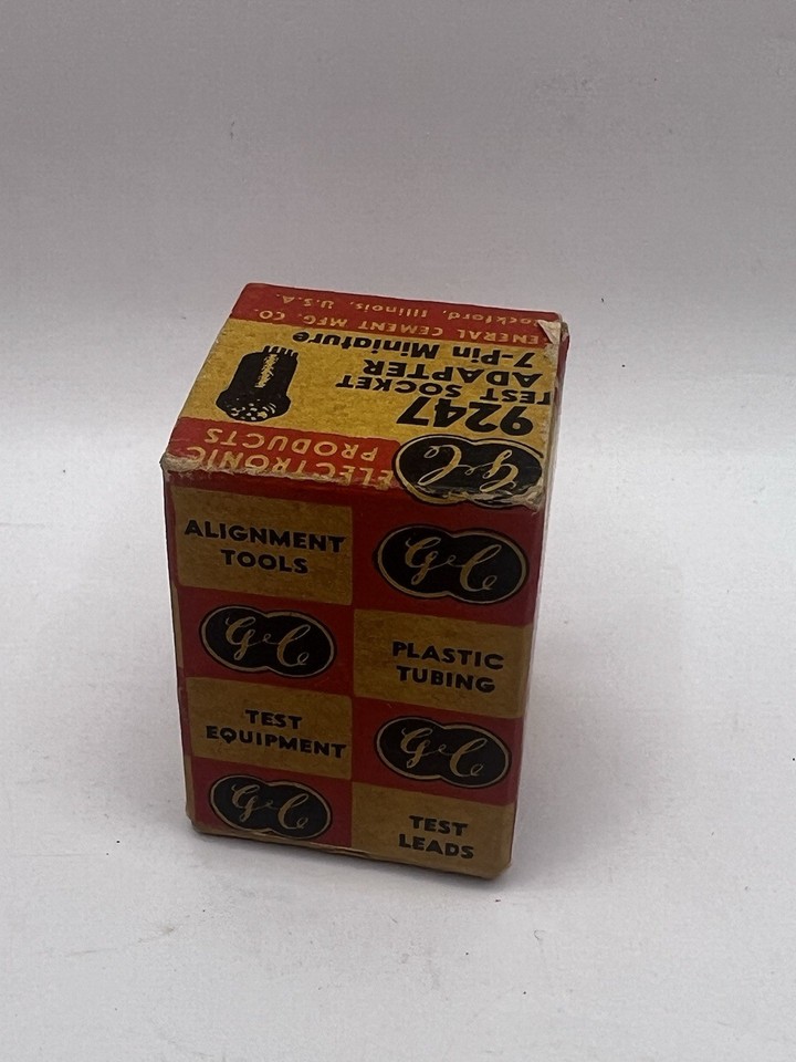 Vintage Miniature Tube Test Socket Adapters General Cement 9-Pin & 7 ...