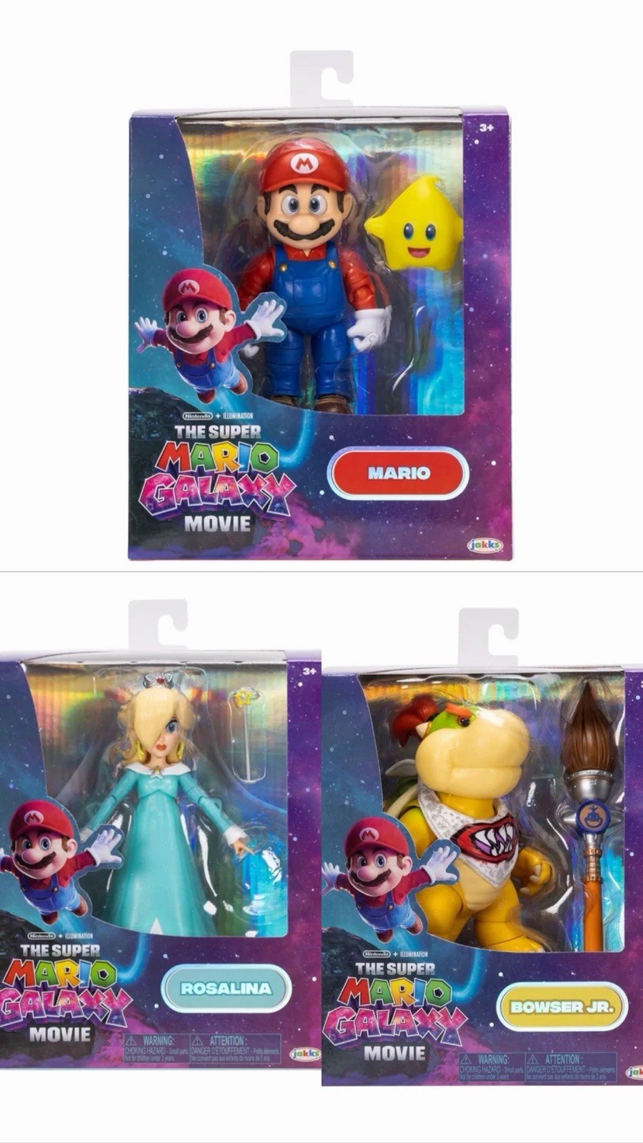 Bundle (3) Mario, Rosalina, Bowser Jr