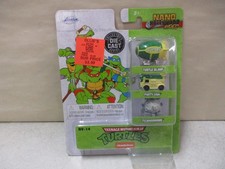 2022 Jada Nano Hollywood Rides TMNT Turtle Blimp, Party Van, and Technodrome