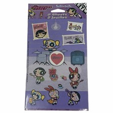Powerpuff Girls Sticker Sheet Cartoon Network 2000 Vintage Blossom Buttercup