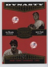 2004 Donruss Throwback Threads Dynasty /1500 Phil Rizzuto Whitey Ford HOF 11z5
