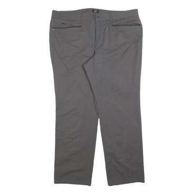 BASLER Damen Regular Grau Polyester-Mix Hose W40 L32 Reißverschluss Taschen