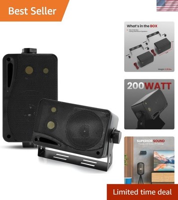 Versatile 3.5-Inch 200W Wall & Ceiling Mount Speakers for Elite Audio Experience