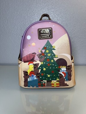 New Loungefly Star Wars Jawa Christmas Tree Mini Backpack C3PO