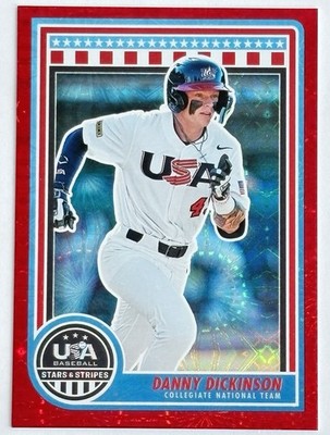 2025 Panini Stars and Stripes - Danny Dickinson #27 Red Fireworks /225 (RC)