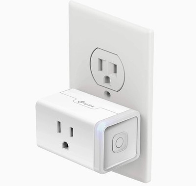 TP Link -KP115 -Kasa Smart WiFi Plug Slim W/Energy Monitoring Outlet -NEW -White