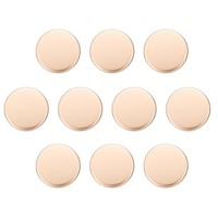 10 StüCk Runde MetallknöPfe,11,5Mm,Flache NäHknöPfe Aus Legierung,Sandgold